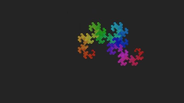 【Processing】Dragon Curve Animation with L System смотреть онлайн