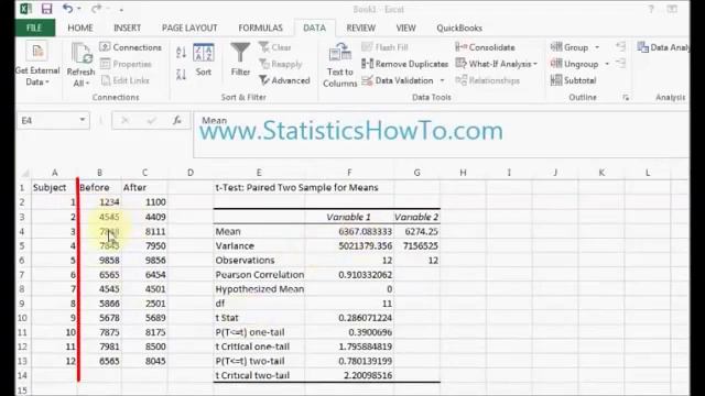 How to do a two sample t test paired two sample for means in Excel смотреть онлайн
