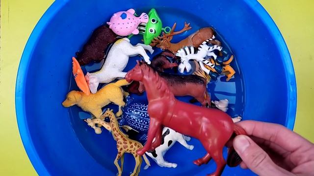 Учим Животных на английском Корова Собака Динозавр Лошадь Развивающие Мультики для Детей