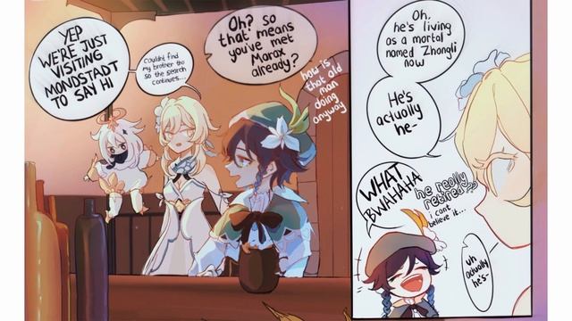 Venti Meets Morax Again - Genshin Impact Comic Dub | IceTeaComics смотреть онлайн