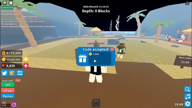 Epic codes Treasure Hunt Simulator ! |ROBLOX| смотреть онлайн