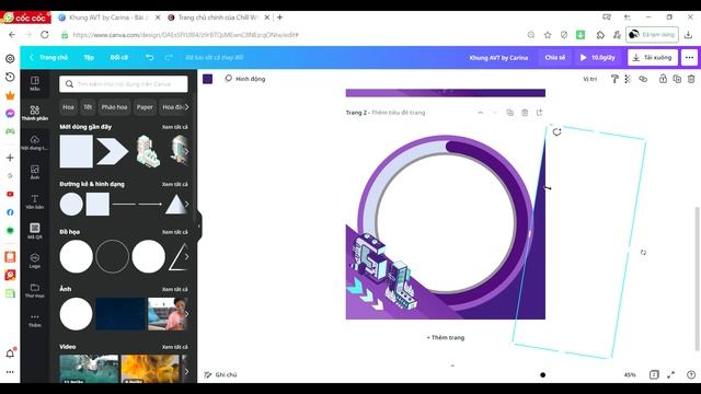 |CANVA SÁNG TẠO| LÀM KHUNG AVATAR XỊN XÒ BẰNG CANVA - CANVA WITH CARINA смотреть онлайн
