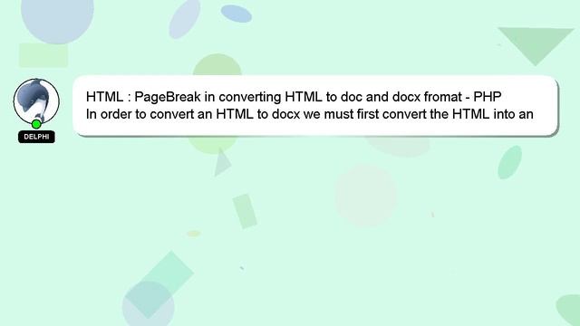 HTML : PageBreak in converting HTML to doc and docx fromat - PHP смотреть онлайн