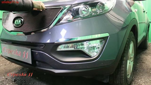 Защита радиатора KIA Sportage III Рестайлинг 2014-2015 Clasic (Черный) - strelka11.ru смотреть онлайн