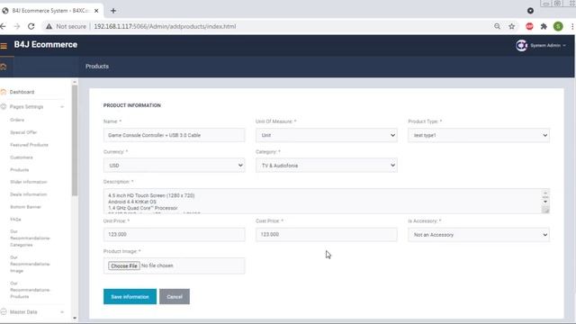 B4J E-Commerce Admin Side - Zoom out смотреть онлайн