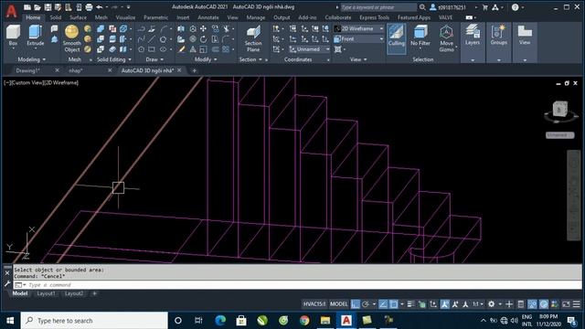 Vẽ AutoCAD 3D ngôi nhà - Bài 6: Vẽ cầu thang 3D trong CAD quá dễ смотреть онлайн