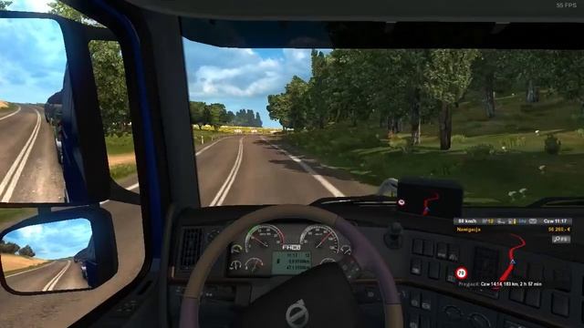 Euro Truck Simulator 2: Koszyce - Kraków, highlights, AMD FX-6300, GT740 смотреть онлайн