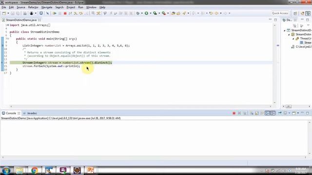 How to use Intermediate operations[filter,map,sorted,distinct and limit] of Java 8 Stream? смотреть онлайн
