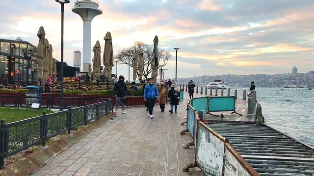 Istanbul City Uskudar Walking Tour in HD | Rainy and Cold Day | 21 December 2021 смотреть онлайн