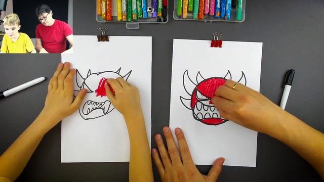 Как нарисовать Geometry Dash - рисуем с Павликом Демона смотреть онлайн