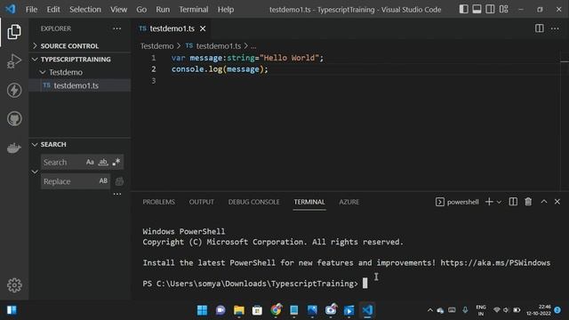 First Program in Typescript -01 смотреть онлайн