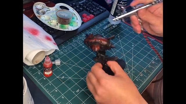 Chaos armiger base colour painting by airbrush смотреть онлайн