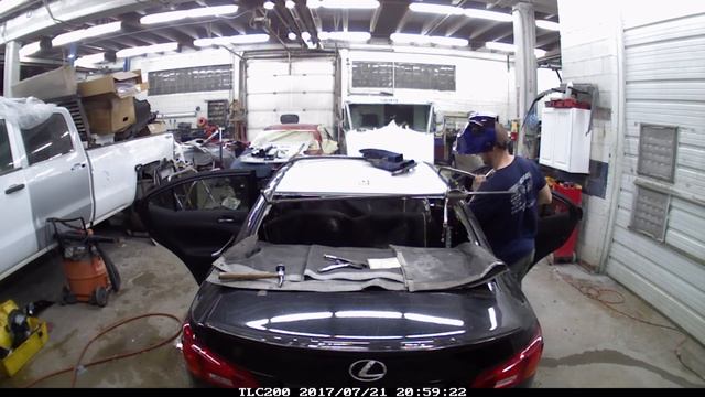 2007 Lexus IS250 AWD storm damage, roof and sunroof replacement time lapse смотреть онлайн