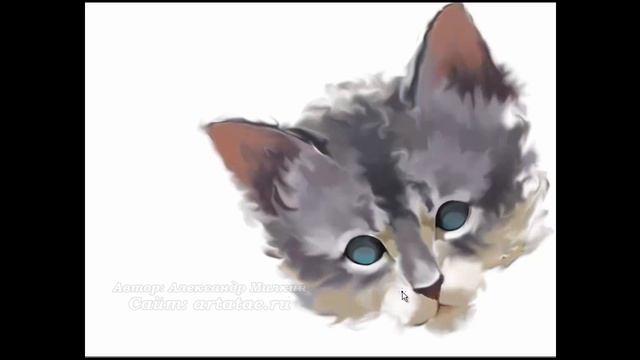 Как нарисовать котенка. Уроки рисования онлайн смотреть онлайн