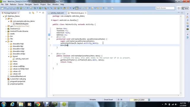 29- WebView in Android using Eclipse смотреть онлайн