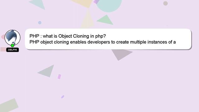 PHP : what is Object Cloning in php? смотреть онлайн