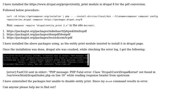 Drupal: PHP Fatal error: Class 'DrupalCoreDrupalKernel' not found (2 Solutions!!) смотреть онлайн