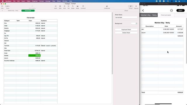 Apple Numbers Övüyoruz #apple #numbers #excel #spreadsheet #googlesheets