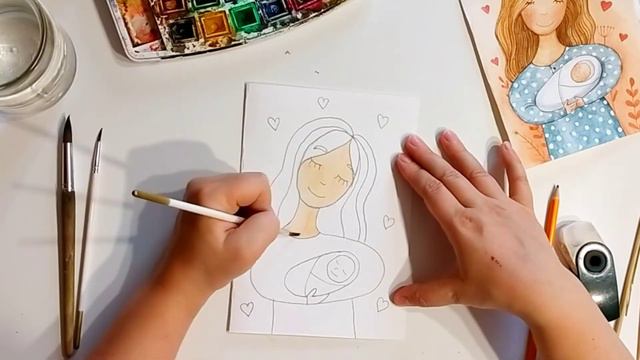 МК "Открытка для мамы" смотреть онлайн