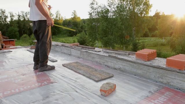 Делаю кирпичную опалубку часторебристого монолитного перекрытия плоской крыши смотреть онлайн