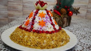 Салат на НОВЫЙ ГОД . Салат ШАПКА МОНОМАХА. Салат на праздничный стол