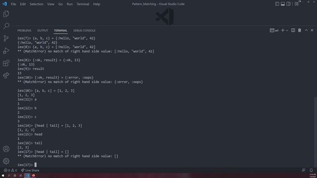 Elixir Lang Guide: Pattern Matching смотреть онлайн