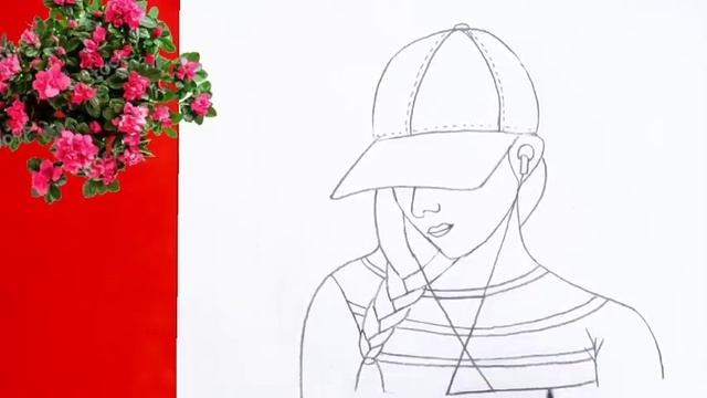 How to draw a girl with cap | Girl drawing easy step by step | Beautiful girl drawing for beginners смотреть онлайн