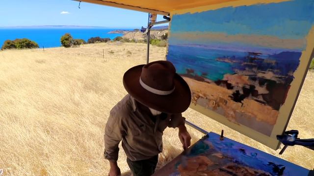 Kangaroo Island SEASCAPE Oil Painting Adventure - Plein Air, Tonal, Atmospheric, Aerial Perspective смотреть онлайн