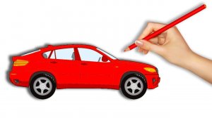 Раскраска - УЧИМ ЦВЕТА. Рисуем для детей разноцветные МАШИНКИ