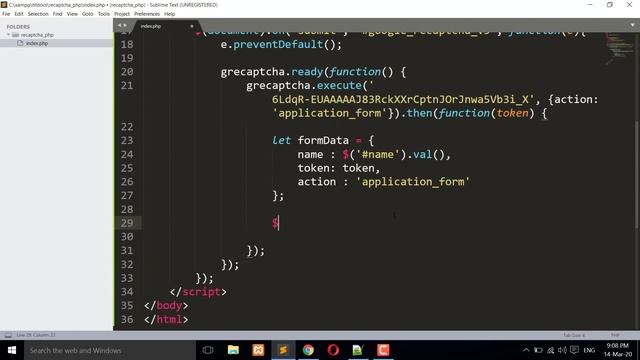 Google reCAPTCHA v3 implementation in PHP with Ajax смотреть онлайн