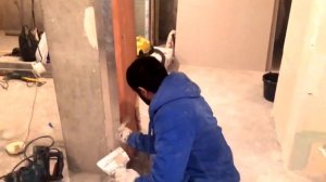 Штукатурка колонны минимальный слой.