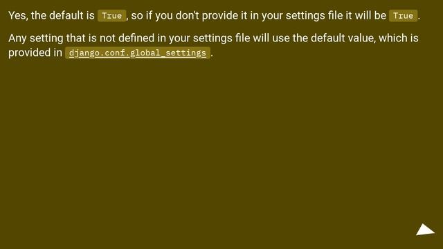 Django: Is APPEND_SLASH set to True even if not in settings.py? смотреть онлайн