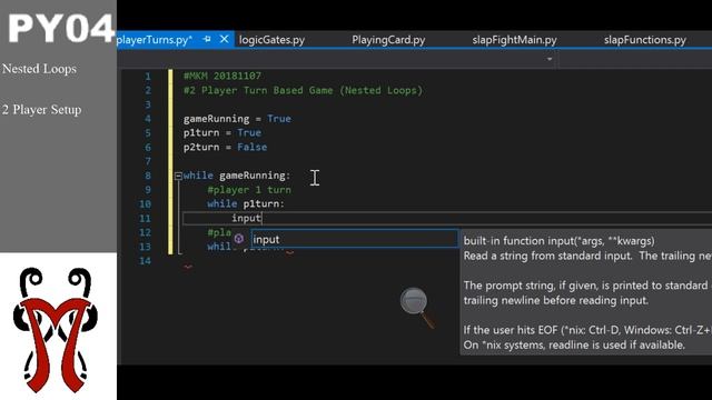 PY04: Python 2 Player Setup with Nested Loops смотреть онлайн