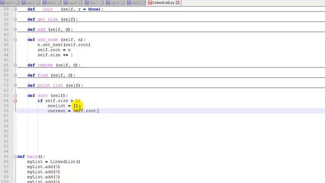 Python: Sorting a Linked List смотреть онлайн
