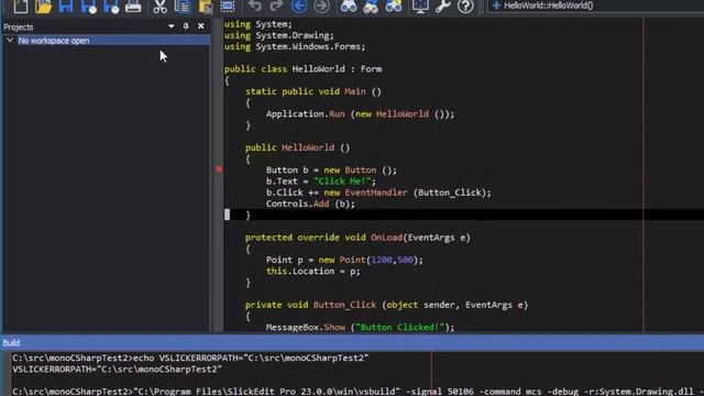 SlickEdit - Mono Support смотреть онлайн