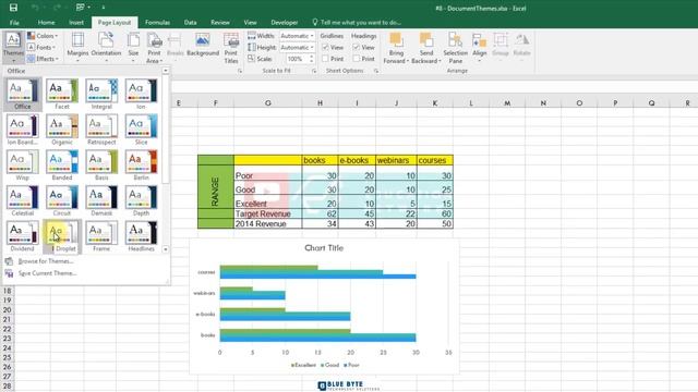 MS Excel Tutorial - 10 - Applying document themes in a workbook смотреть онлайн