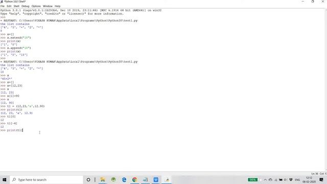 Python Part-5 (Tuples (Immutable list)) смотреть онлайн