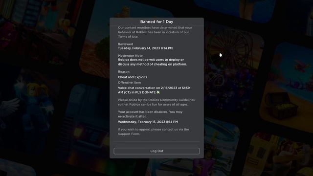 Roblox I got Banned for 1 Day! смотреть онлайн