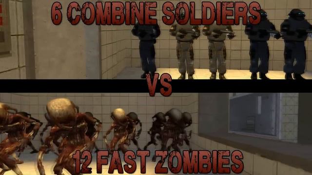 Garry's Mod - G-Battle Ep 1. - 6 Combine Soldiers vs 12 Fast Zombies смотреть онлайн