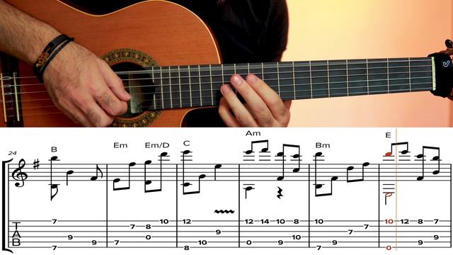 Secret Garden tutorial for guitar смотреть онлайн