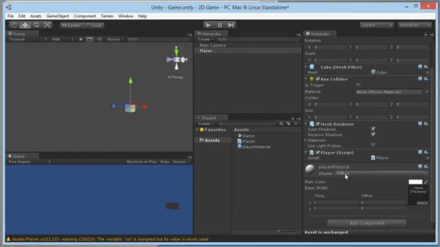 Unity3D API - Урок 5 - Изменение Material