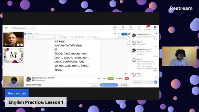 RahatAli's LiveStream from the Hallo App: English Practice: Lesson 1 смотреть онлайн