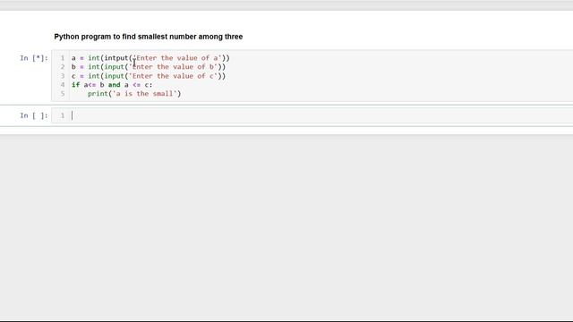 Python program to find smallest number among three смотреть онлайн