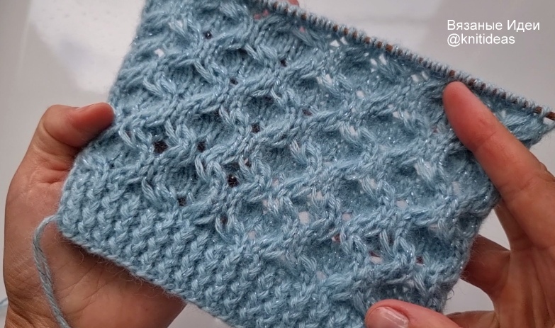 СУПЕР УЗОР! КРУПНЫЕ СОТЫ СПИЦАМИ! смотреть онлайн