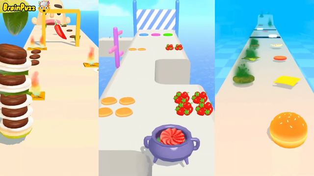 Sandwich Runner - Pancake Run - Burger Run MAX LEVEL Gameplay Android iOS ALL LEVELS смотреть онлайн