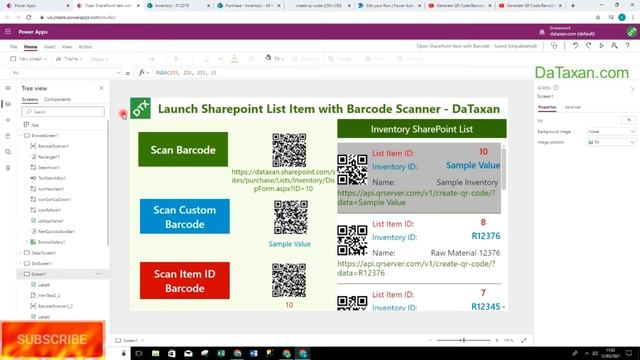 Launch SharePoint List Item with PowerApps Barcode Scanner - Scan Barcode | QR Code Power Automate смотреть онлайн