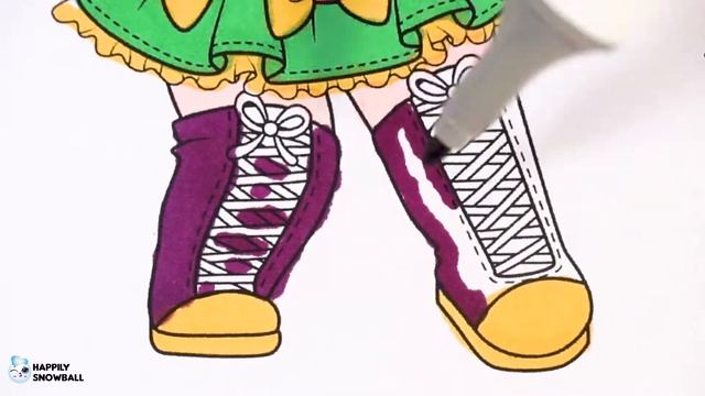 LOL Surprise Dolls Coloring Book Page Winter Disco Figure 8 and Tinsel | HAPPILY SNOWBALL смотреть онлайн