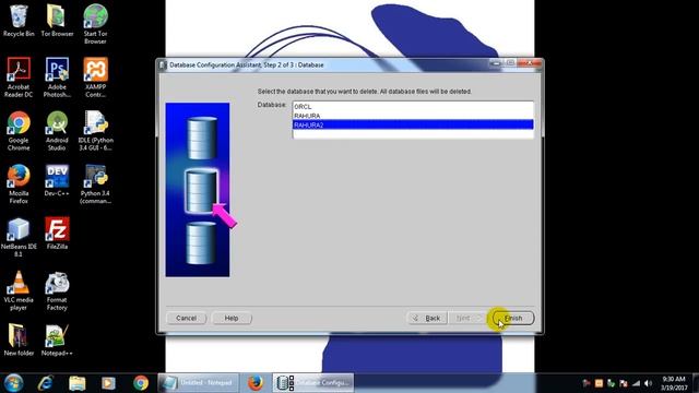 ORACLE deleting database using DBCA смотреть онлайн