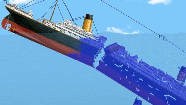 Затопления ТИТАНИКА в игре FloatingSandbox