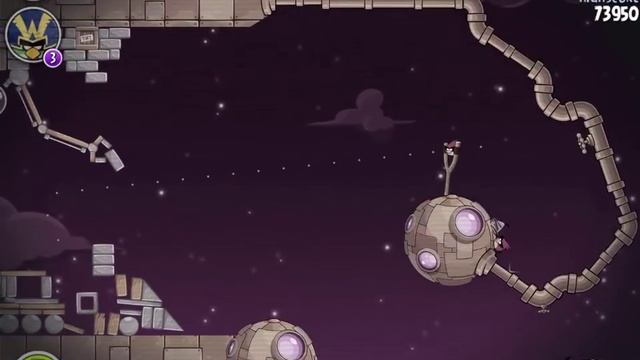 Angry Birds Space Brass Hogs Level M9-24 Mirror World 3 Star Walkthrough смотреть онлайн